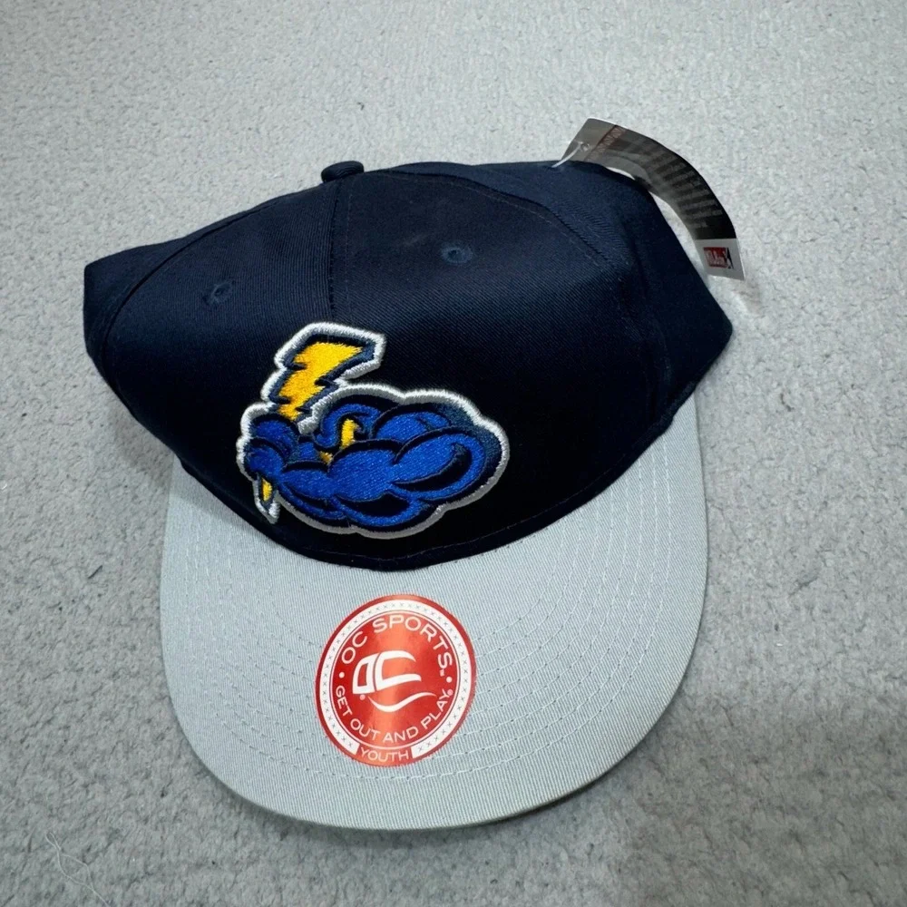 Trenton Thunder Hat Cap Strap Blue Youth MiLB Baseball Fan Apparel Souvenir